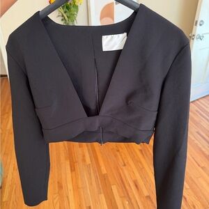 Solace London Black Crop Top